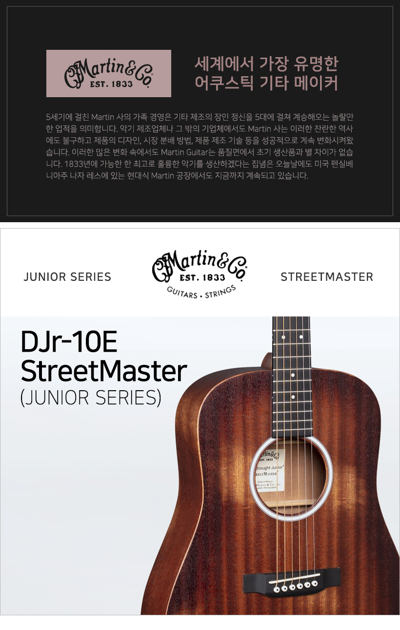 MARTIN 어쿠스틱기타 DJr-10E StreetMaster